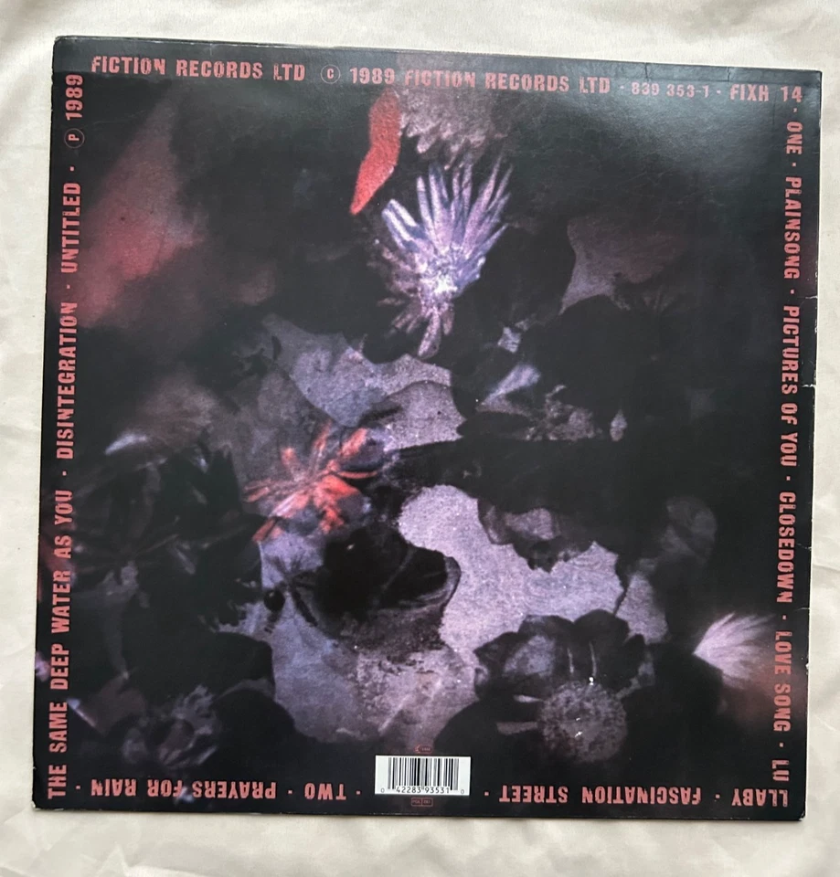 THE CURE ~Original 1989 1st Press Germany DISINTEGRATION Vinyl LP~ FIXH14 VG/VG+ - Image 2 of 4
