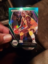 Panini Prizm Draft Picks Shaquille O'Neal LSU #84 Green Prizm Basketball Card