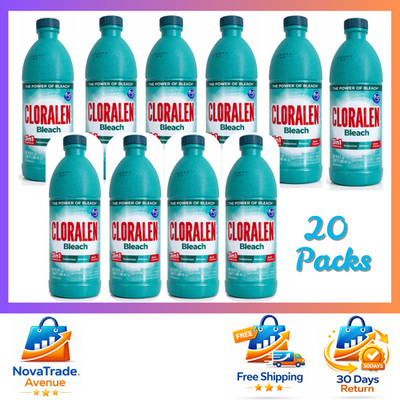 1, 10 and 20 Packs CLORALEN High Performance Triple Action Bleach 16.9oz