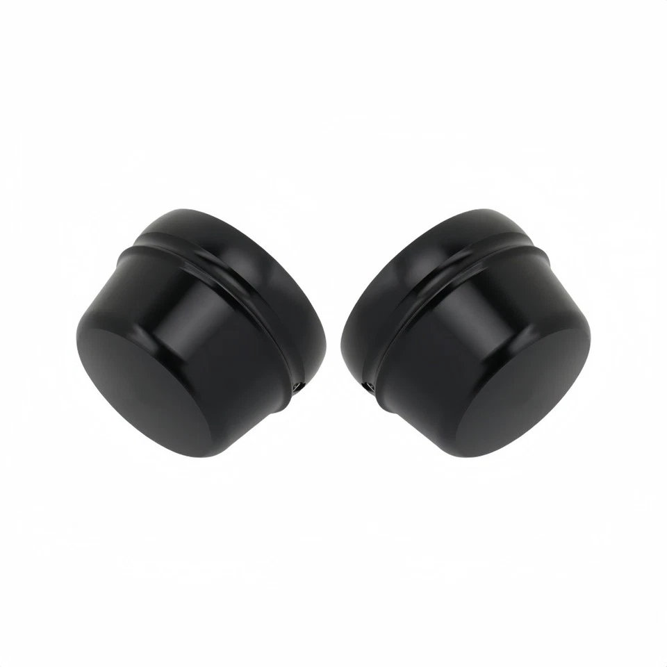 Cubiertas de tuerca de eje delantero para Harley Touring Electra Street Road Glide King negras Foto 3 de 4