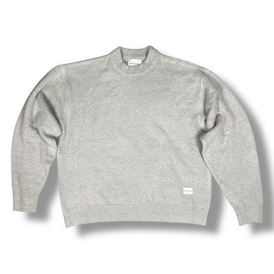 MKI MIYUKI ZOKU Japanese Designer Biege Pullover Sweatshirt Fleece Wool Blend XL