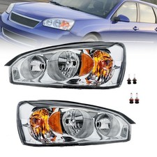 For 2004-2008 Chevy Malibu Chrome Halogen Headlights Pair Clear Lens Lr Wbulbs For 2004-2008 Chevy Malibu Chrome Halogen Headlights Pair Clear Lens Lr Wbulbs