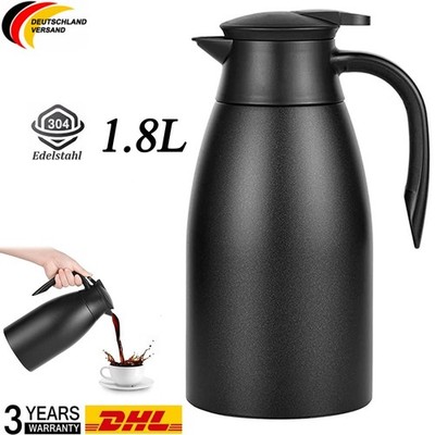 Thermosflasche 1.8L Isolierkanne Edelstahl Thermo Flasche Bottle Doppelwandige
