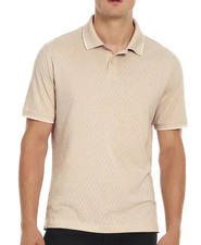 Ted Baker Men  s Short Sleeve Polo Shirt, Tan, Size L