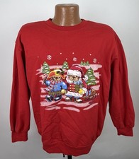 Vintage Ugly Christmas Sweatshirt Unisex XL 90s Holiday Cute Bears Kawaii Funny