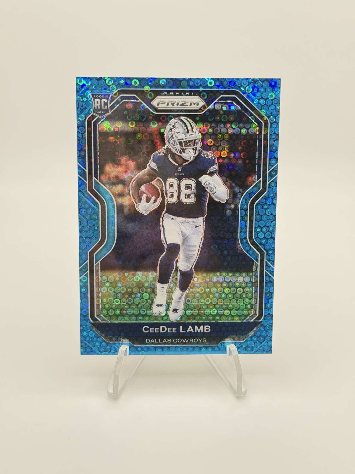 2020 Panini Prizm - Rookie CeeDee Lamb #334 No Huddle Blue Prizm /79 (RC)