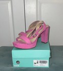 Ankis Pink Suede Like Platform Sandals, Size 8 Excellent Condition Worn Once Box