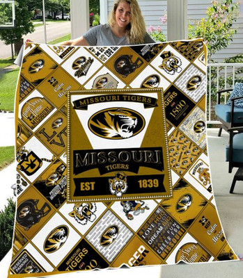 College Black Gold Tiger Style Flannel Blanket Cozy Throw Gift