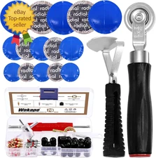 70Pcs Tire Patch Kit Heavy Duty, Tire Roller, Liner Scraper, Rubber Repair Patch