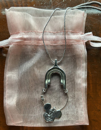 Sterling Silver Monet Walt Disney MICKEY MOUSE Charm on Chain