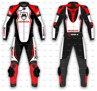 MarkX Motorcycle Men Racing Leather Suit Genuine Motorbike Riding Sports Armor