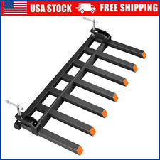 Clamp on Debris Forks 5400lbs Pallet Forks for 72" Loader Buckets Skid Steer
