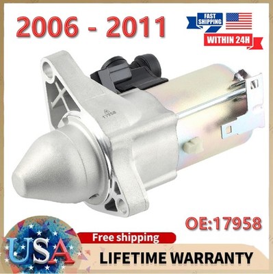 Starter For Honda Civic 1.8L Auto Trans 2006 2007 2008 2009 2010 2011 OE#17958