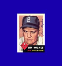 Jim Hughes 1991 Topps Archives 1953 Topps #216 - Dodgers - Signed AUTO