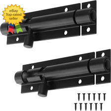2 Pack 5 Inch Barrel Bolt Lock Heavy Duty Sliding Latch Door Security Slide Bolt