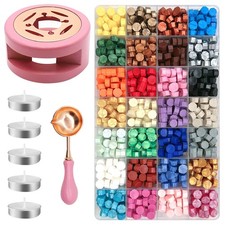 28 Colors Sealing Wax Beads, Warmer and Candle, Letter Seal Kit for Gift