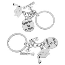 Graduation Keychain Pair Metal Graduate Season Keepsake for Party Favors