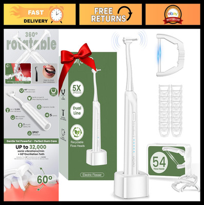Electric Water Flosser for Teeth, 5 Speeds, 54 Tips, 60-Day Battery, Gum Care