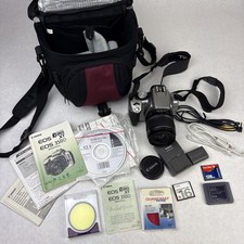 Canon EOS Rebel XT 350D Digital Camera Bag Charger Battery CF Cards Manual EUC