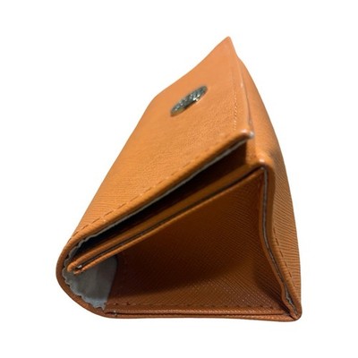 Tory Burch Orange Saffiano Leather Foldover Sunglasses Case  display picture 1