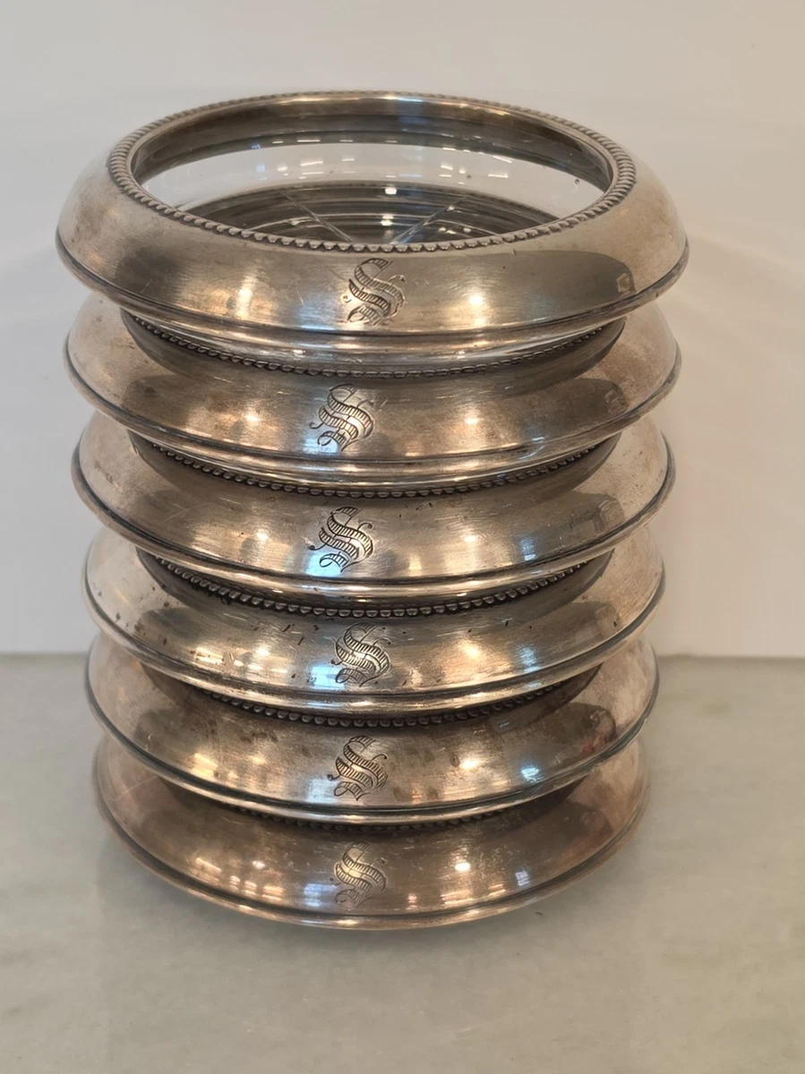 Frank M. Whiting Antique US Sterling Silver Dishes & Coasters for
