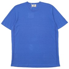 HERMES Summer Knit T-shirt Relief H Logo S/S Men Size Extra Large Blue