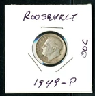 Roosevelt Dime  1949-P - VG - .0723 OZ. Silver Coin - LOT #00C