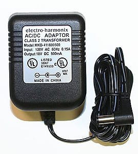 Electro Harmonix US18DC-500 Power Adapter, 18 Volt DC 500mA, Center Positive