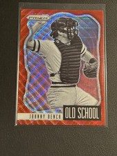 2021 Panini Prizm Johnny Bench Old School Red Wave Prizm 24/99