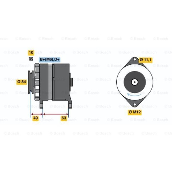 Bosch Generator Lichtmaschine 55A 14V FüR Iveco Daily Ii Kasten/Kombi-image