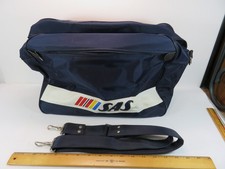 SAS Airlines 1980’s Logo Dark Blue Carry On Shoulder Bag 15x10x6 inch EUC