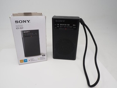SONY ICF-P27 Portable Pocket FM/AM Radio Built-in Speaker Tested Working