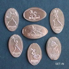 SETIN - Disney World set of 7 Pixar Incredibles elongated pennies COPPER
