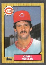 1987 Topps Carl Willis #101 Cincinnati Reds Near Mint - Free Shipping