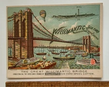 DALTON OHIO TRADE CARD WILLIMANTIC THREAD DAGUE & BUCHANAN STORE WOOSTER NORTON