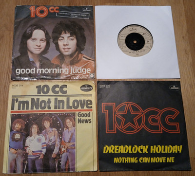 10 CC - KONVOLUT - 4 x 7'' - SINGLES -  VG - VG+ -