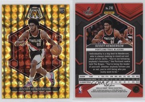 2023 Panini Mosaic Rookies Reactive Yellow Prizm Scoot Henderson #216 Rookie RC