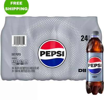 Pepsi Diet Pepsi 16.9 fl oz Bottles 24 Pack Zero Sugar Soda