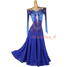 NEW Latin Ballroom Dance Dress Modern Salsa Waltz Standard Long Dress F970