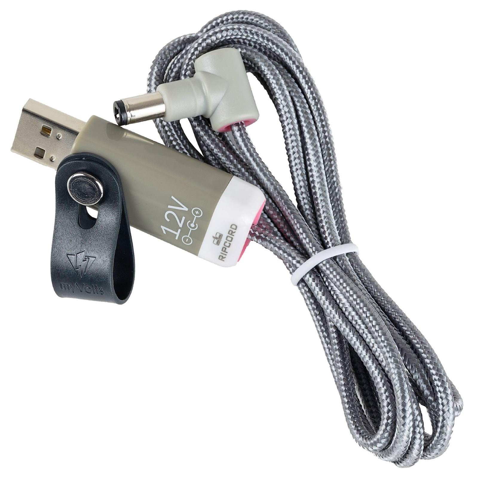 myVolts Ripcord USB to 12V DC Power Cable Compatible with El