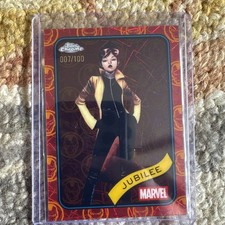 2025 Topps Chrome Marvel Jubilee #131 Red & Gold Lazer Iron Man /100 Card
