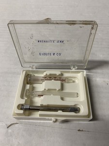 Vintage Eisele & Co Nashville TN- 1cc Glass Syringe Downstem?  Needle Case-RARE