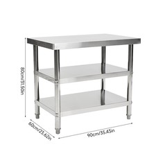 Stainless Steel Commercial Kitchen Table Work Bench Catering Food Prep Worktop