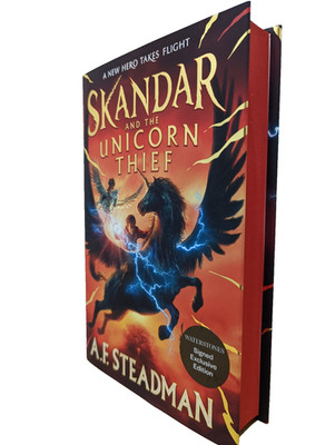 SIGNED Skandar and the Unicorn Thief A F Steadman 1st Ed Sprayed Edges HC Rare