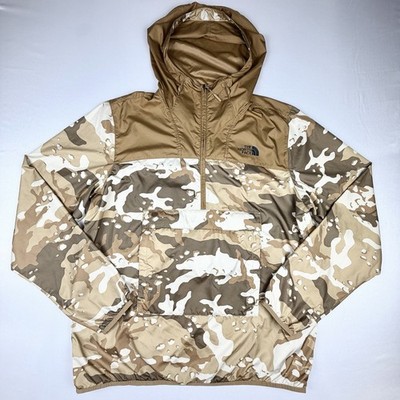 The North Face WindWall Anorak Jacket Mens Large Camo Pullover Hooded Packable