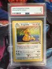 1999 Dragonite 4/62 Fossil Holo English Pokemon Graded