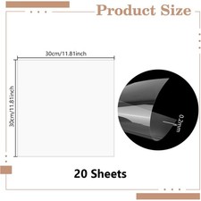 PVC Kunststoffplatten 30x30cm 20 St&uuml;ck transparent flexibel f&uuml;r Bastelarbeiten