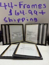     BULK-44-pcs 8.5  x 11  -Picture/Document Frames-Black W/Gold Trim-Wall or Table