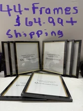 🅱️BULK-44-pcs 8.5”x 11”-Picture/Document Frames-Black W/Gold Trim-Wall or Table