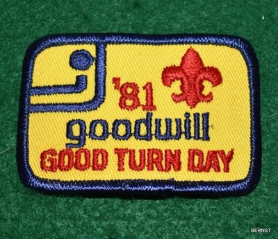 BOY SCOUT PATCH - 1981 GOODWILL GOOD TURN - FREE SHIPPING